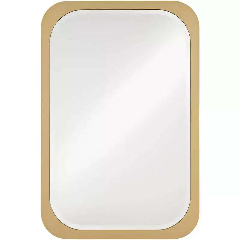 Noble Park Devonshire Rectangular Vanity Wall Mirror Modern Beveled Glass Gold Frame 28 Wide for Bathroom Bedroom Living Room