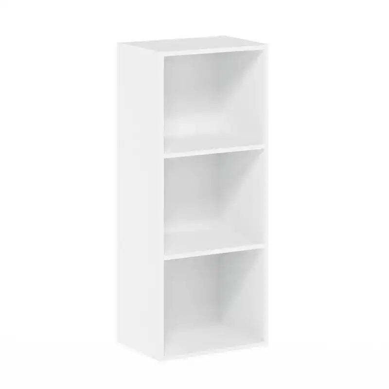 Furinno 3 Cube Reversible Bookcase Floor Standing Bookshelf Horizontal Vertical,White/Green/Blue/Pink