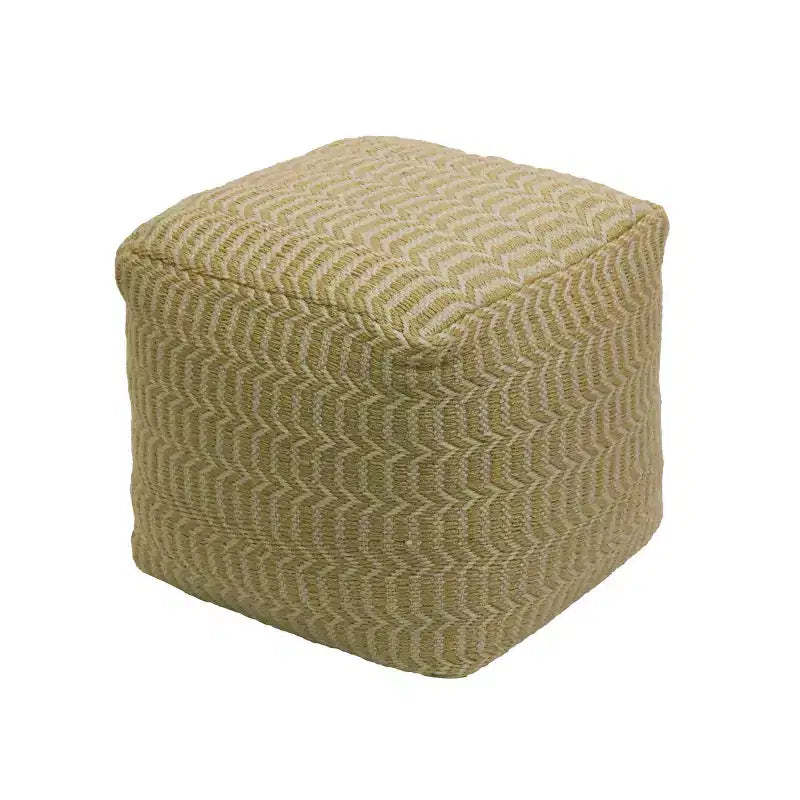 16 Hand Woven Pouf Ottoman Sand - National Tree Company