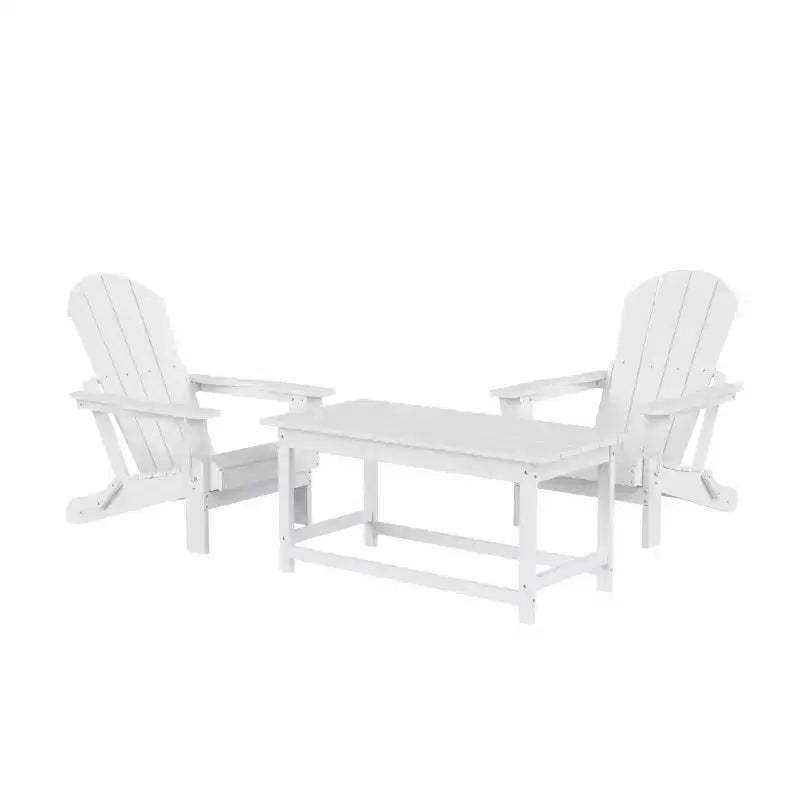 WestinTrends 3-Piece Outdoor Paio Adirondack Conversation Set