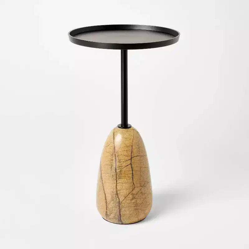 Marble Drink Table with Metal Top - Threshold designed with Studio McGee