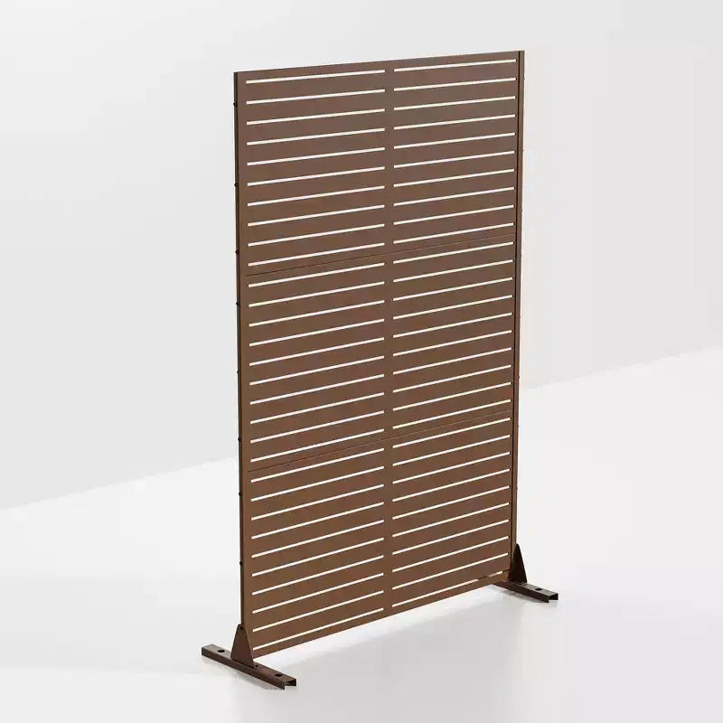 Dovelina 72H x 47W Outdoor Metal Privacy Screen Freestanding Decorative Screen Patio Fence Panels