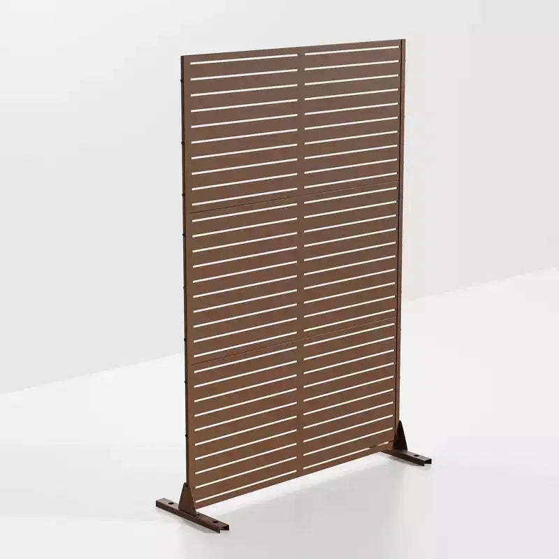 Dovelina 72H x 47W Outdoor Metal Privacy Screen Freestanding Decorative Screen Patio Fence Panels