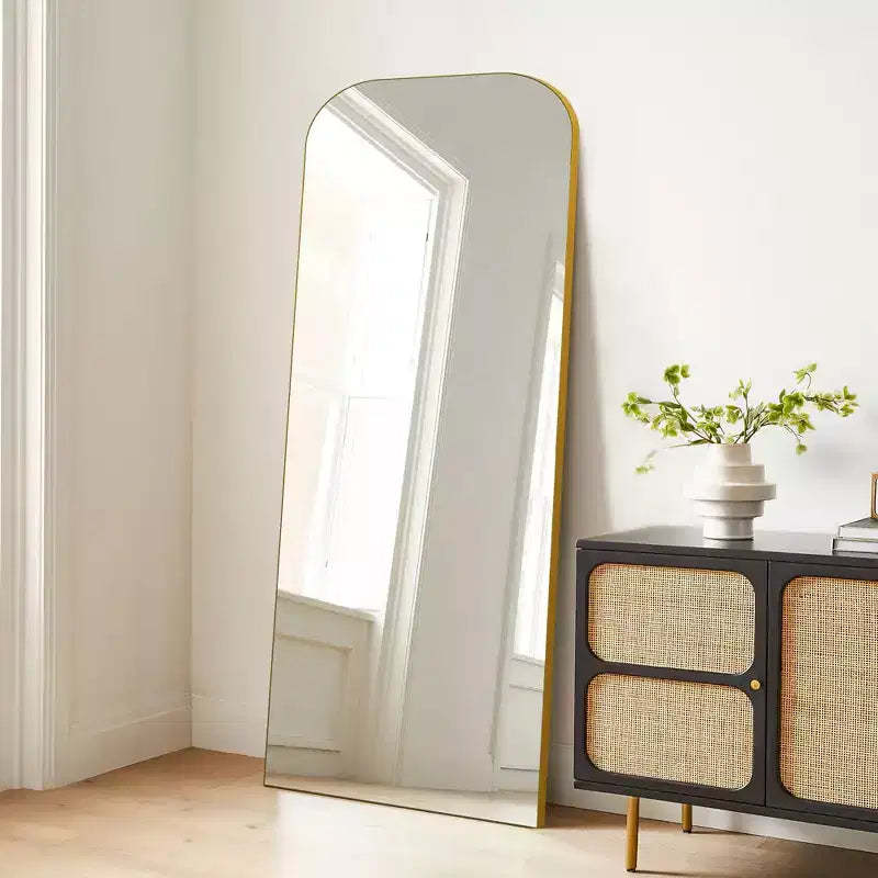 Dovelina Metal Frame Leaning Mirror Full Length Mirror