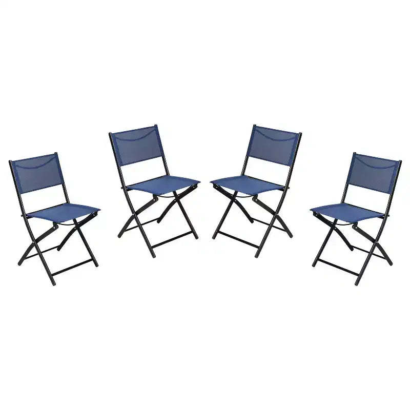 Flash Furniture Brazos Series Outdoor 4pcs Folding Chair with Flex Comfort Material and Metal Frame