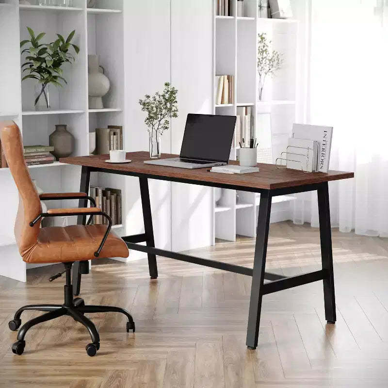 Flash Furniture Redmond Commercial 60x24 Conference Table with 1 Thick Double Sided Laminate Table Top with PVC Edging and Heavy Duty A-Frame Steel Base