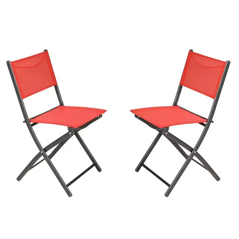 Flash Furniture Brazos Set of 2 Commercial Grade Indoor/Outdoor Folding Chairs with Flex Comfort Material Backs and Seats and Metal Frames