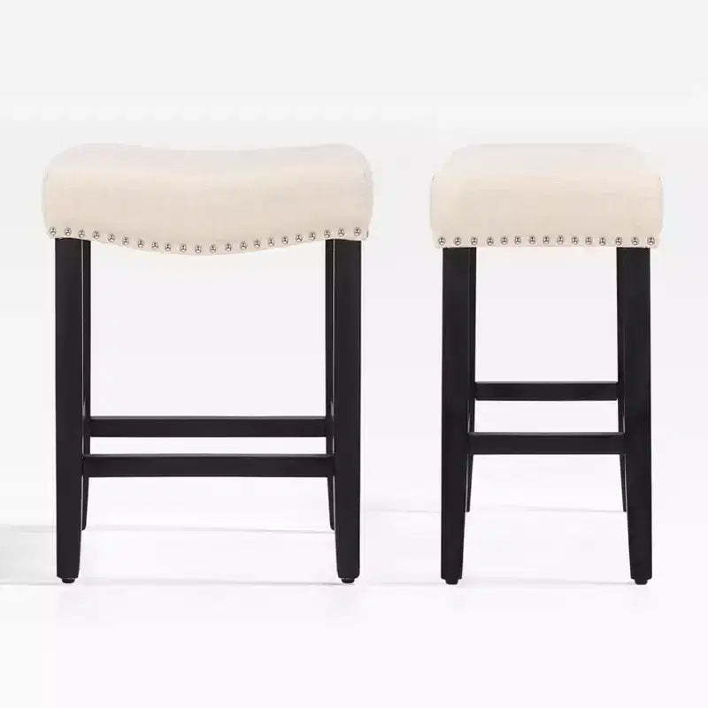 WestinTrends 24 Upholstered Saddle Seat Counter Stool