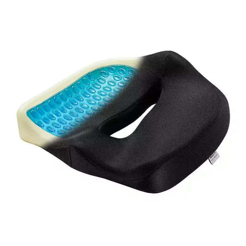 Mount-It! Office Seat Cushion, Premium Comfort Chair Cushion, Memory Foam & Gel Filling, Ergonomic Cushion for Chair Car Office Desk, Tailbone Relief