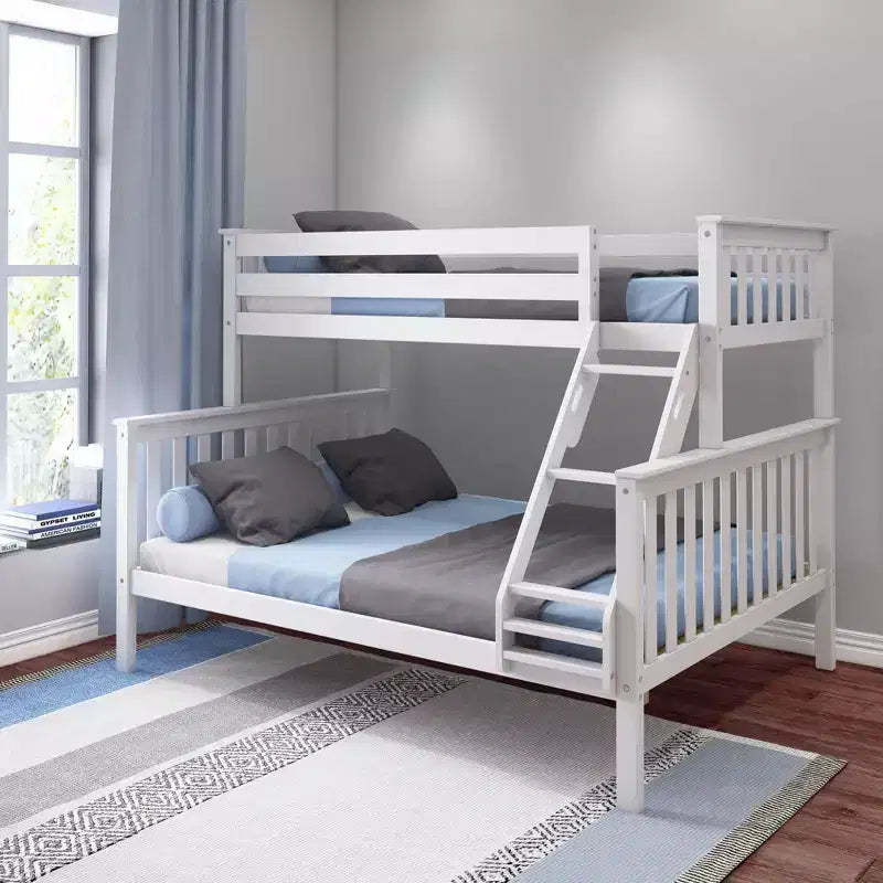 Max & Lily Solid Wood Twin XL over Queen Bunk Bed for Kids