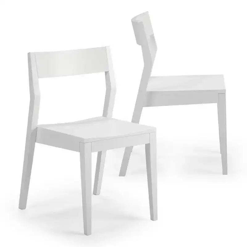 Plank+Beam Modern Dining Chair Set of 2, Solid Wood Chairs for Kitchen, Office, Living Room