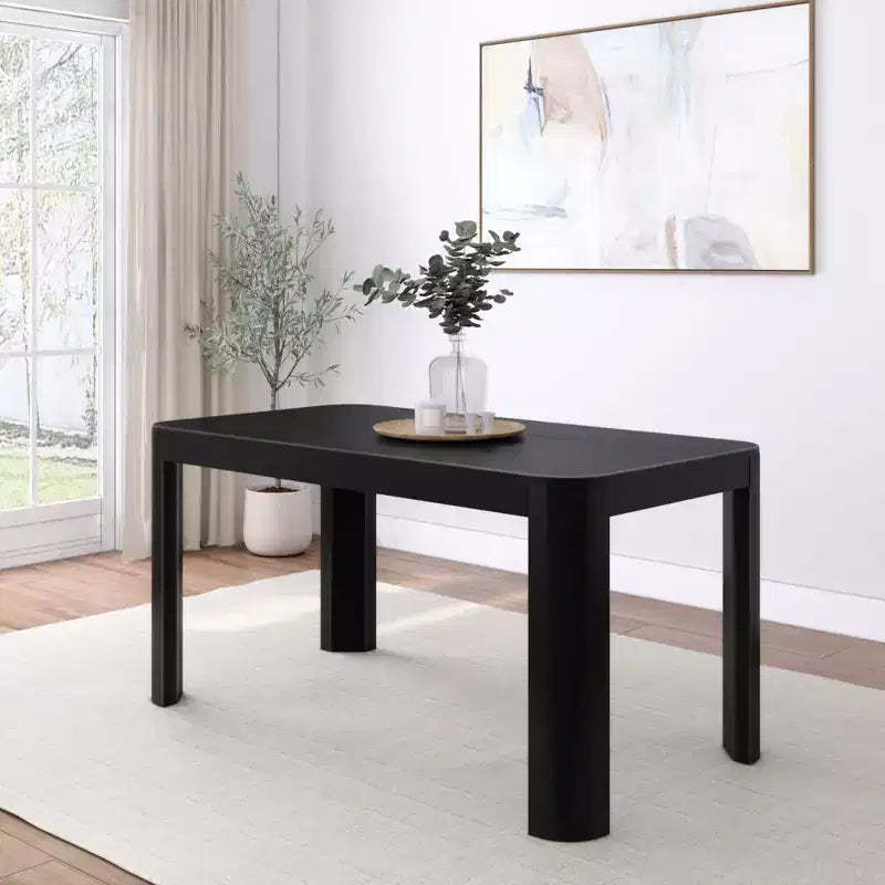 Plank+Beam Contour Dining Table, 60 Solid Wood Kitchen Table for 4
