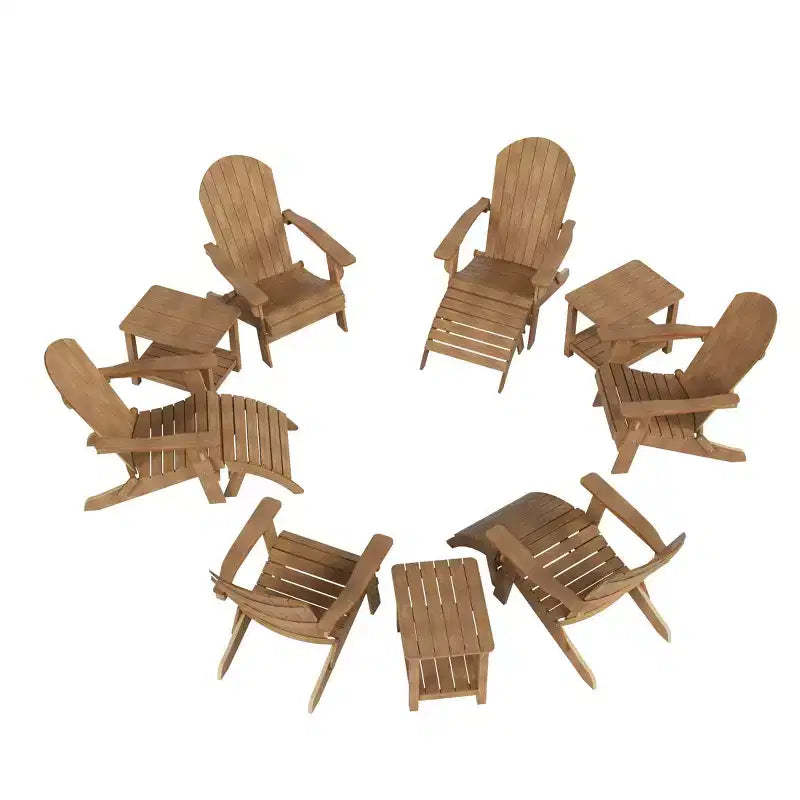 WestinTrends Tuscany HIPSOutdoorPatioFoldingAdirondackChair (12-Piece Set)