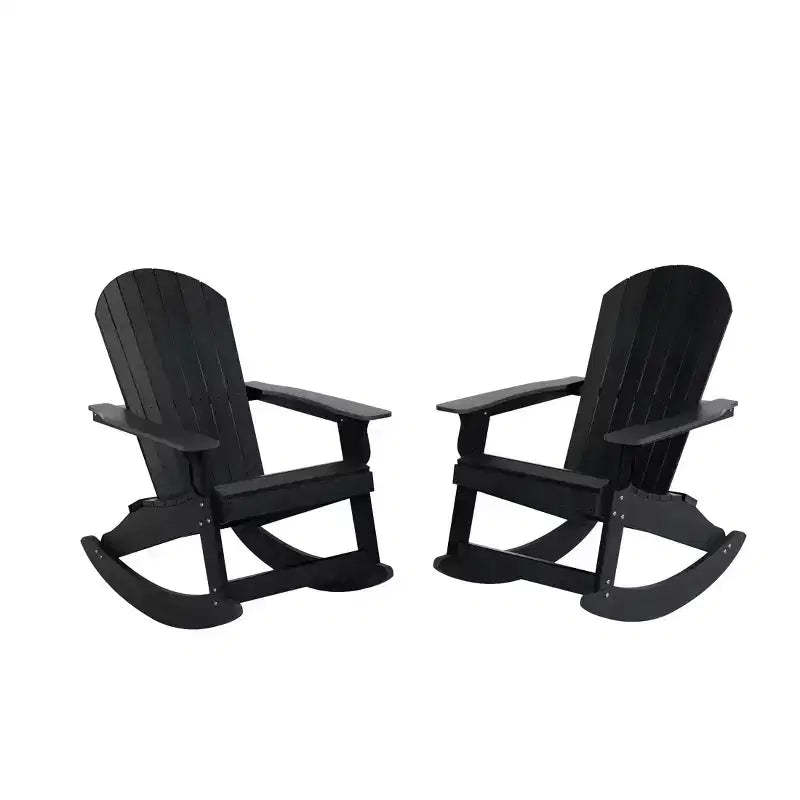 WestinTrends 2-Piece Outdoor Patio All-weather Adirondack Rocking Chair Set