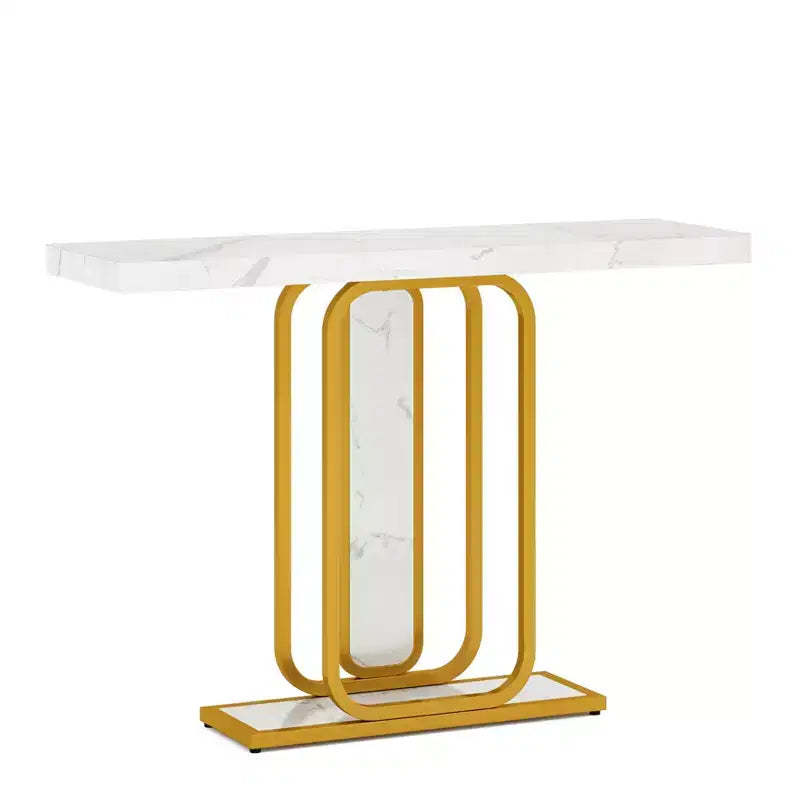 Tribesigns Modern Console Table with LED Lights, 41.33 Entryway Table