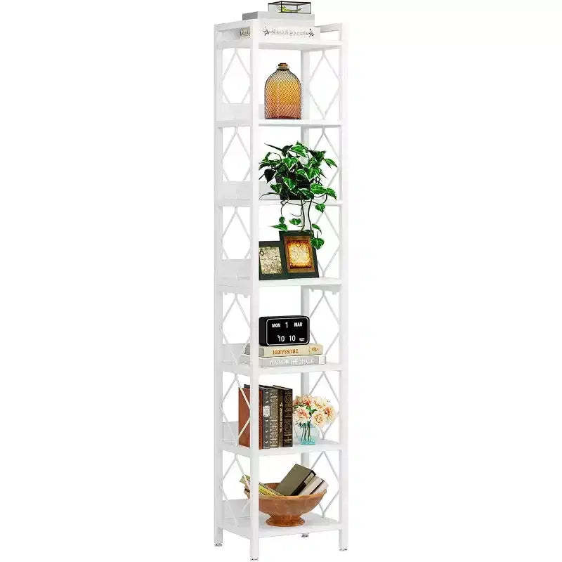 Tribesigns 78.7 Narrow Bookshelf, 7-Tier Freestanding Book Display Rack Case