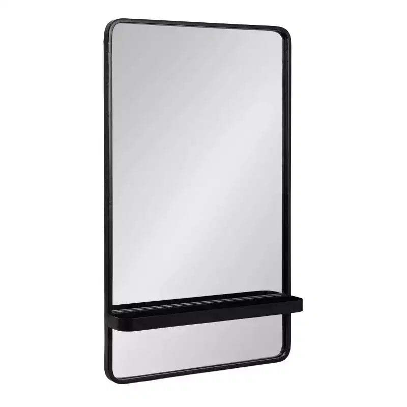 Kate & Laurel All Things Decor Estero Wall Rectangle Mirror with Shelf