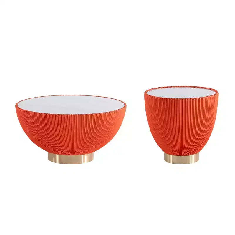 Manhattan Comfort 2pc Anderson Leatherette Upholstered Coffee Table and End Table Set