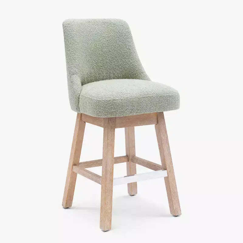 WestinTrends 26 Upholstered Swivel Counter Height Bar Stool, Desert Sage