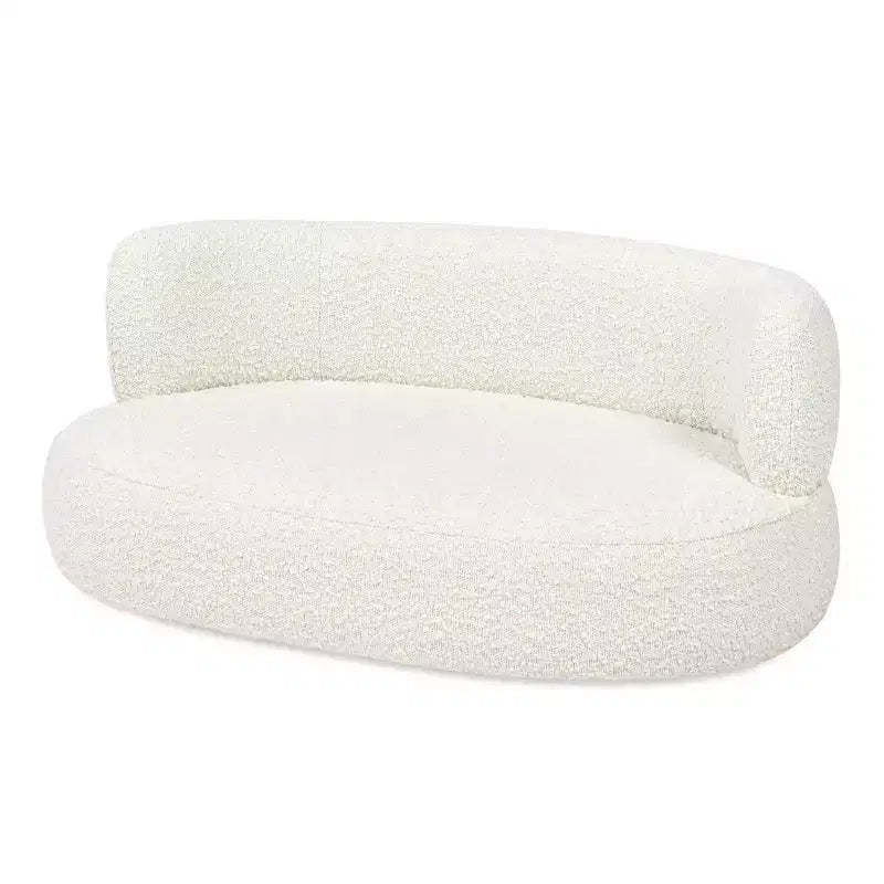 Shep 36 Curved Dog Sofa Bed, Medium, Ivory White Boucle
