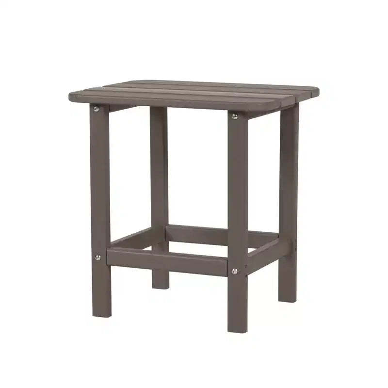 Aoodor Outdoor Adirondack Side Table HDPE End TableClassic Modern DesignHigh-QualityEasy to AssembleVersatile End Table for Patio, Garden, Lawn