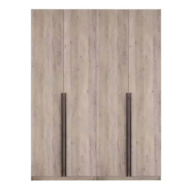 Manhattan Comfort 2pc Lee 4 Door 5 Shelf Module Wardrobe