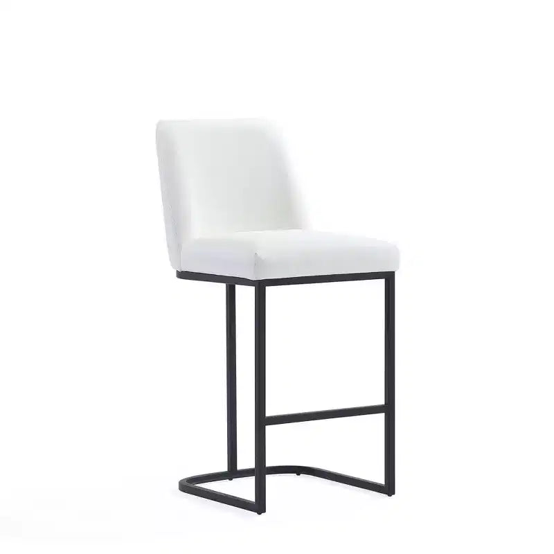 Manhattan Comfort Serena Leatherette Upholstered Metal Counter Height Barstool