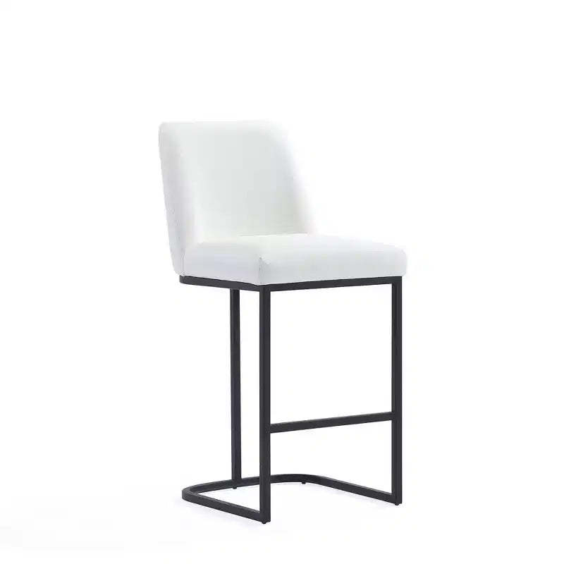 Manhattan Comfort Serena Leatherette Upholstered Metal Counter Height Barstool
