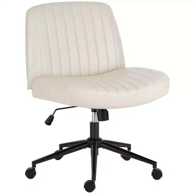 JIONJOY Criss Cross Chair Legged Office Desk Chair with Wheels| Beige