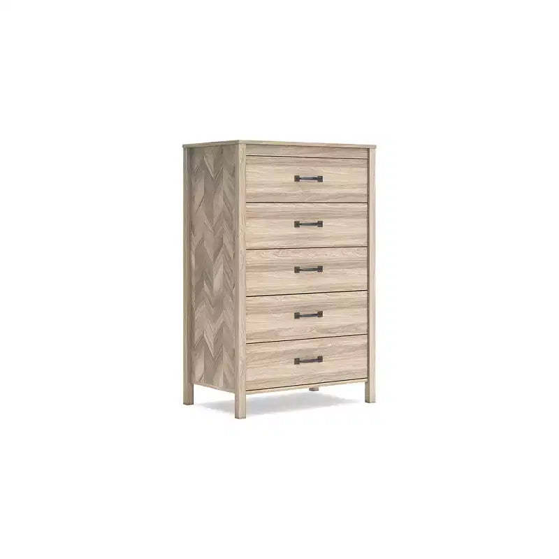 Signature Design by Ashley Socalle 5 Drawer Dresser, Tan