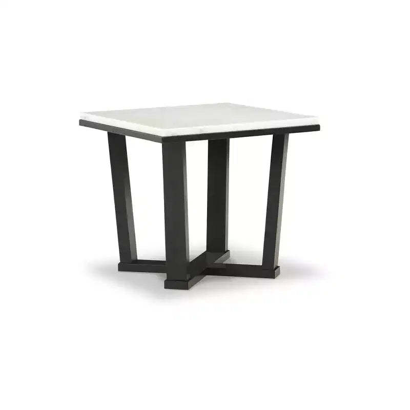 Signature Design by Ashley Fostead Contemporary Square End Table with Marble Top
