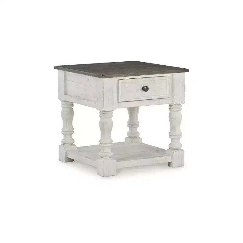 Signature Design by Ashley Casual Havalance End Table White/Gray