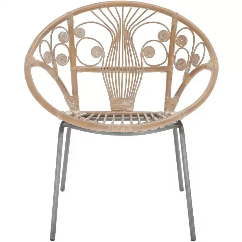 Carlson Accent Chair - WIK6505A - Grey White Wash/Black - Safavieh
