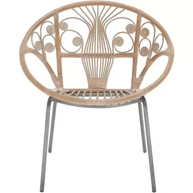 Carlson Accent Chair - WIK6505A - Grey White Wash/Black - Safavieh
