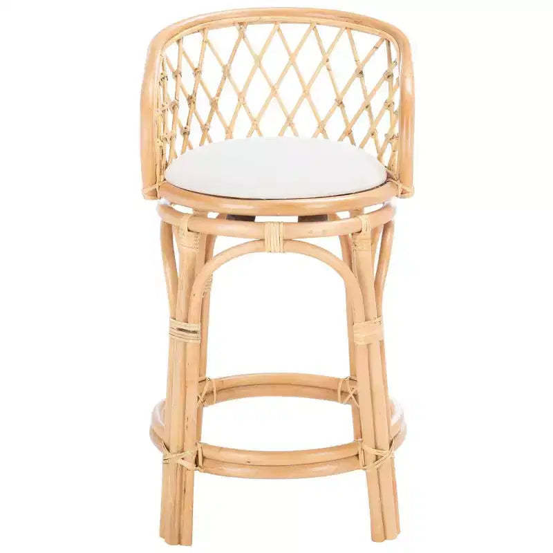 Yuta Rattan Counter Stool W/ Cushion - BST6504 - Safavieh