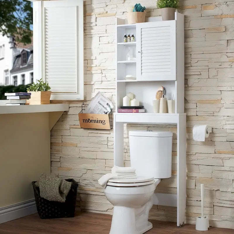 Cula Modern White 7-shelf Space-saver Cabinet by Furniture of America