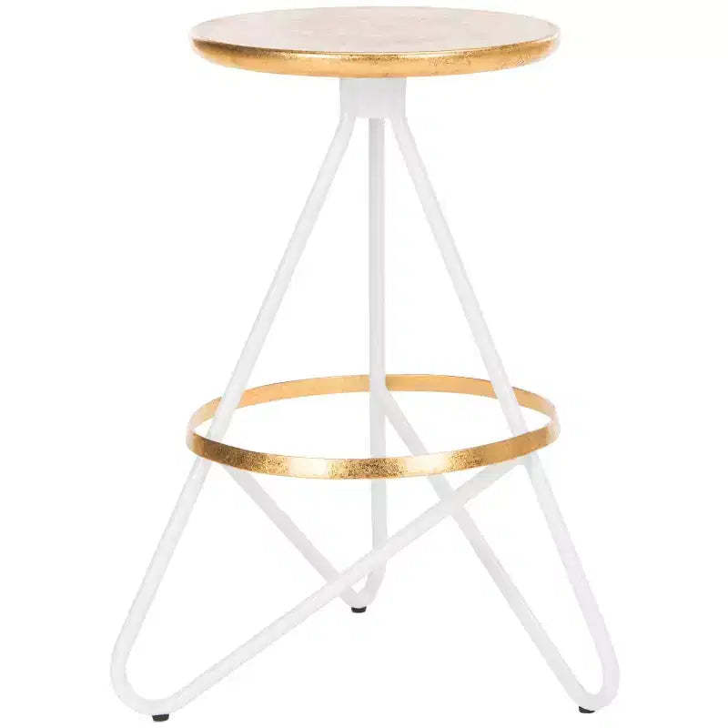 Galexia Counter Stool - BST3201C - Gold/White - Safavieh
