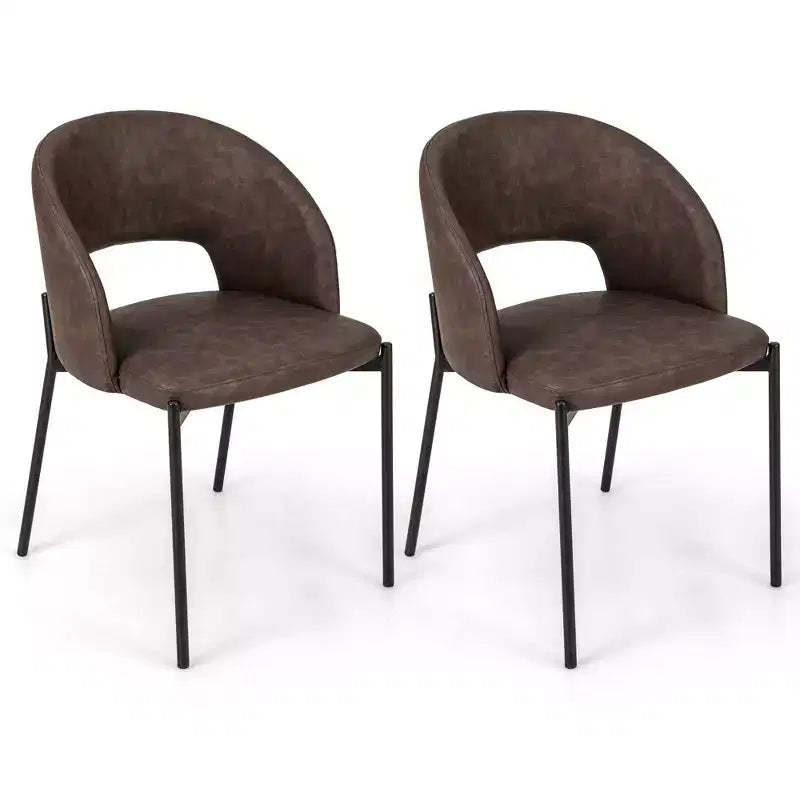 Costway Dining Chair Set of 2/4 with High-density Sponge Cushion Sturdy X-shaped Frame