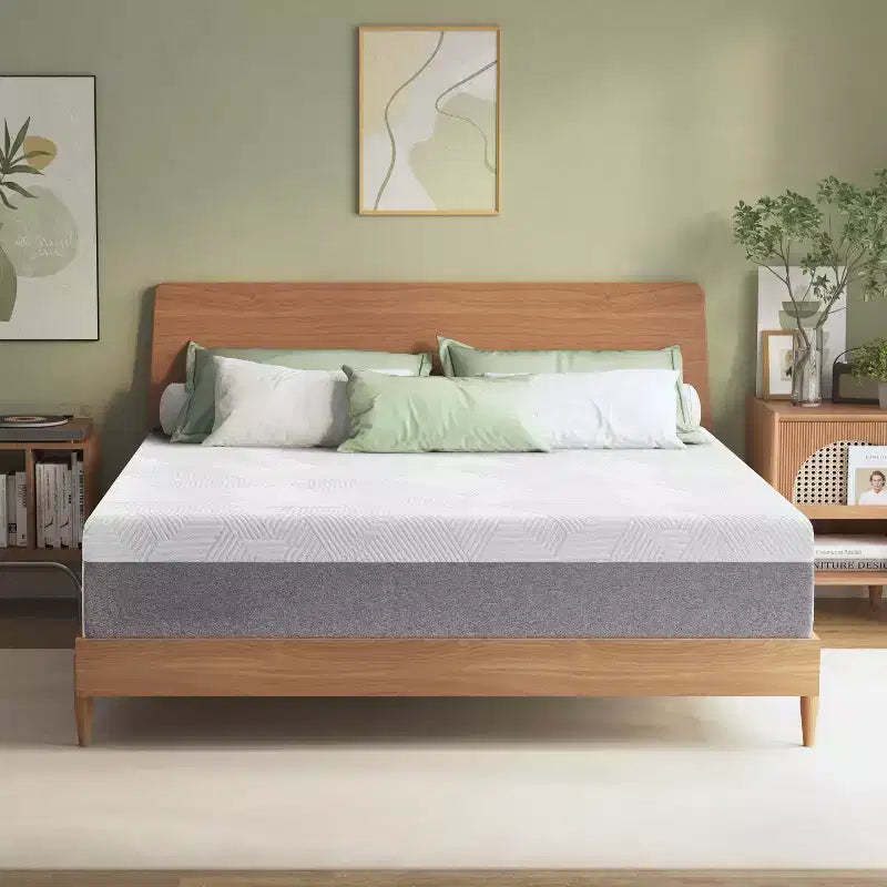 Wuleitex 10-inch full cold basic memory foam mattress without glass fiber, medium feel, breathable cooling layer, certified safety material