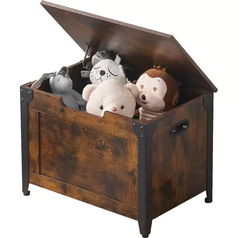 Storage Chest, Storage Bench with Safety Hinge, Wooden Entryway Bench, Shoe Bench, Large Storage Chest for Entryway, Bedroom, Living Room