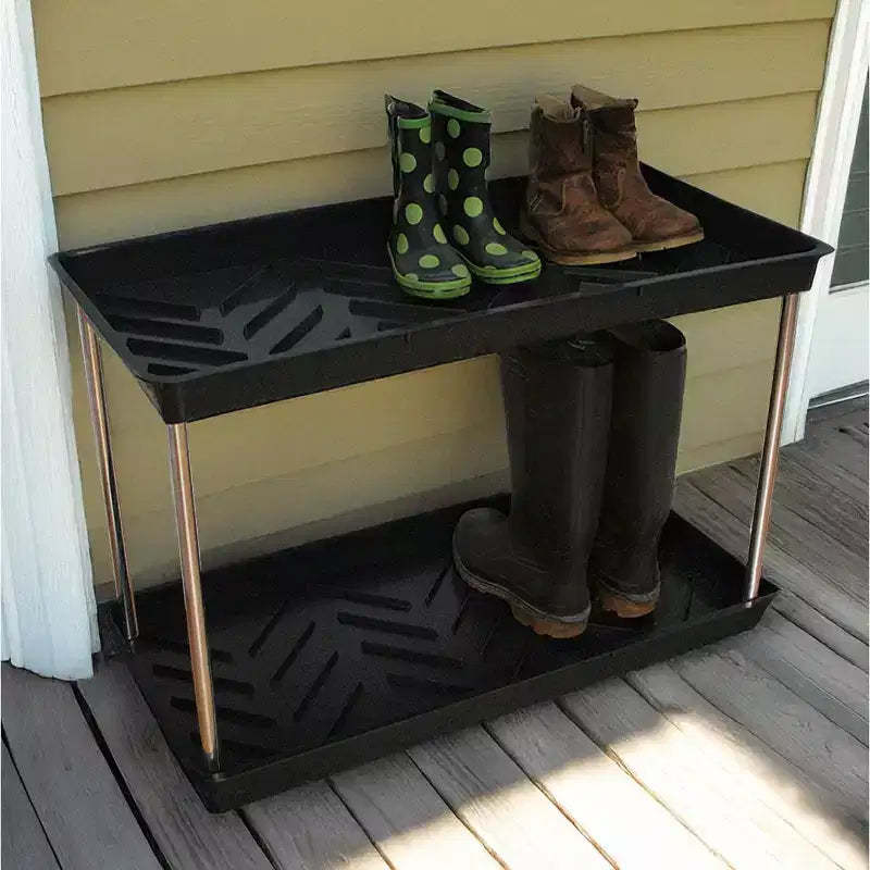 Tierra Garden Two Tier Black Boot Tray