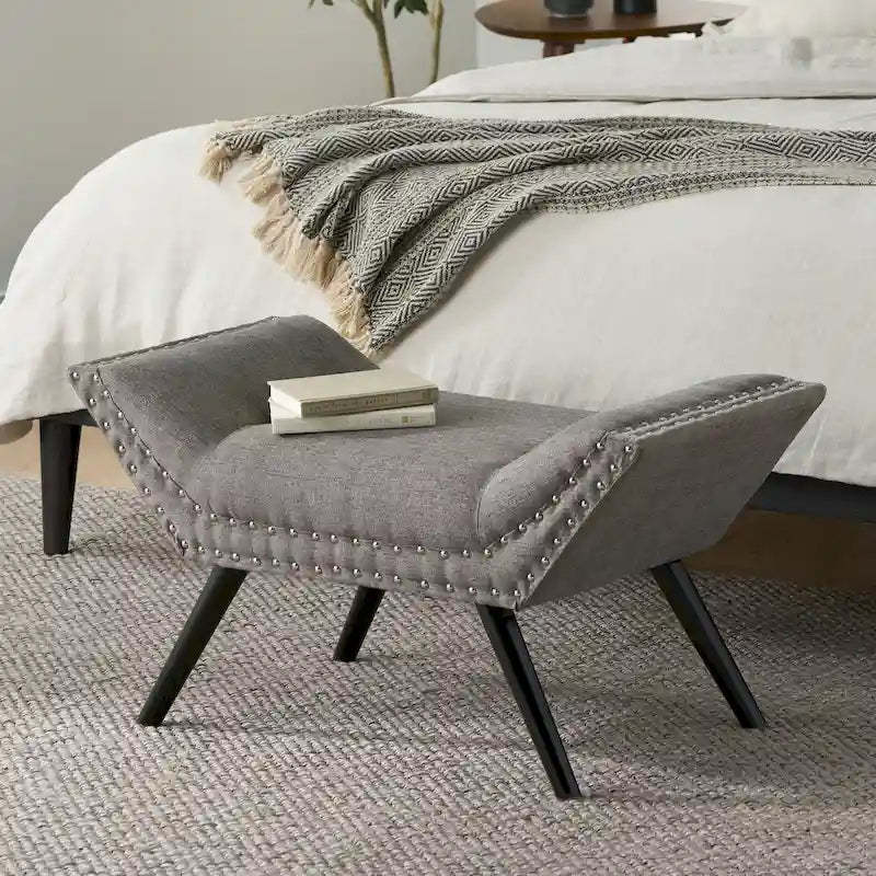 Christopher Knight Home Rosalynn Tufted Fabric Ottoman Bench  Stylish and Multi-Functional