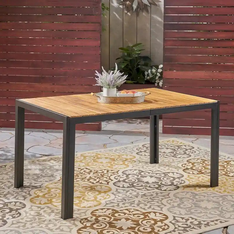 Pavillion Outdoor 59 Acacia Wood Dining Table by Christopher Knight Home - 59.25L x 35.50W x 30.00H