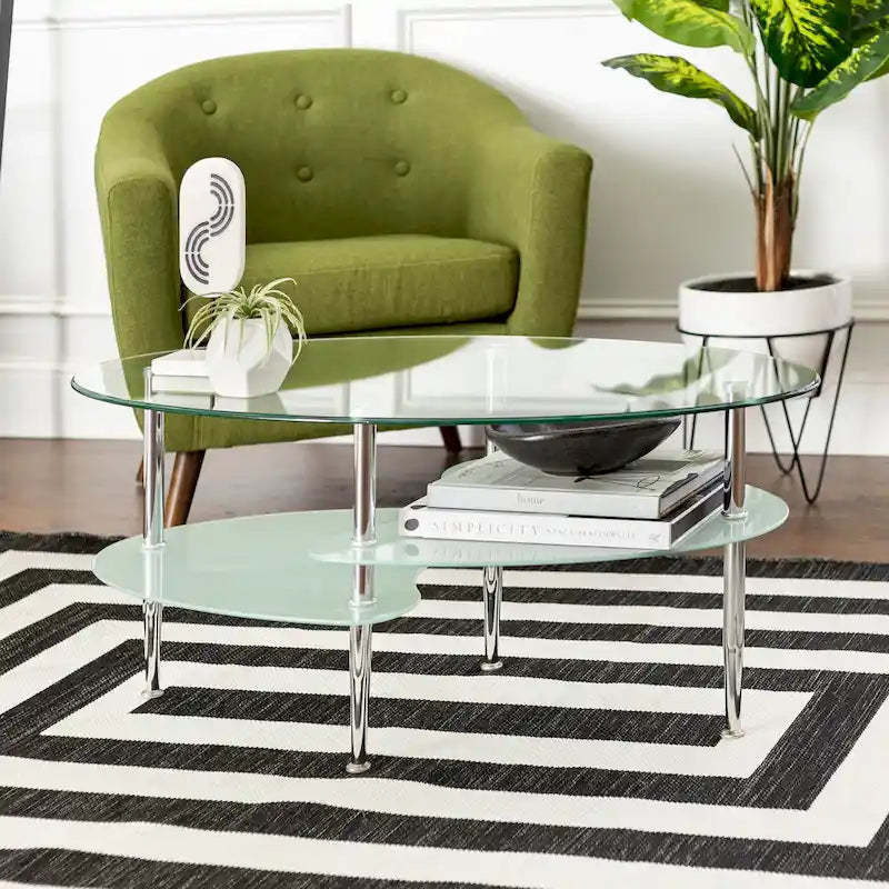 Middlebrook Toston Modern Frosted Glass 38 Coffee Table