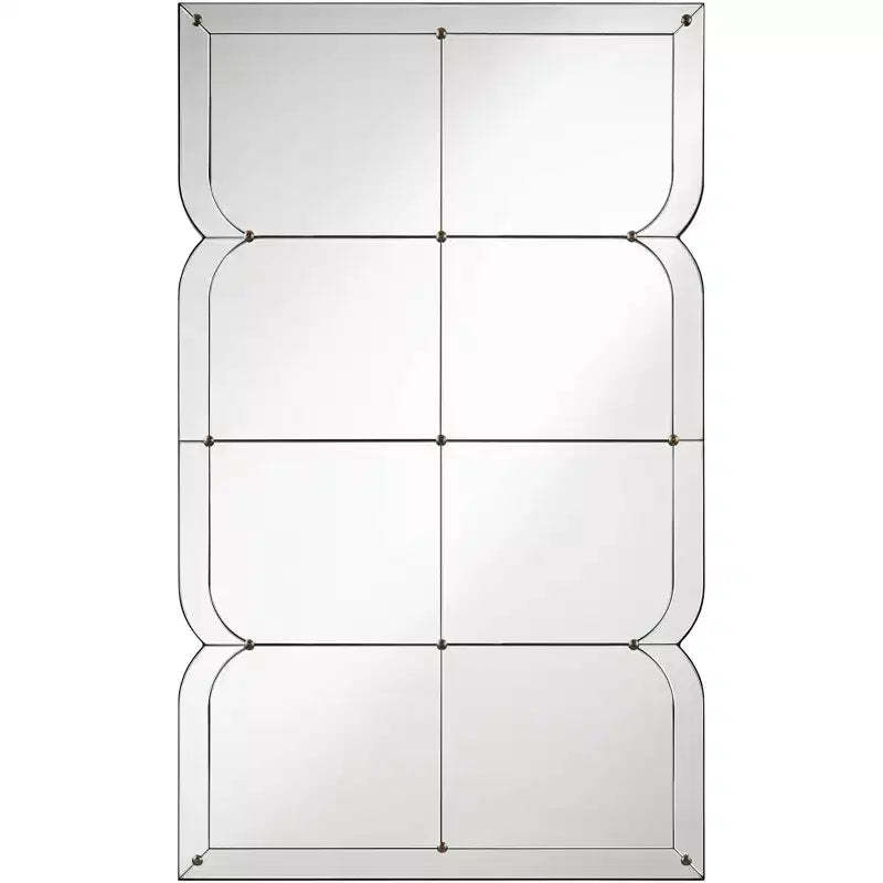 Uttermost Henri 26 1/2 x 44 Curved Multi Panel Wall Mirror