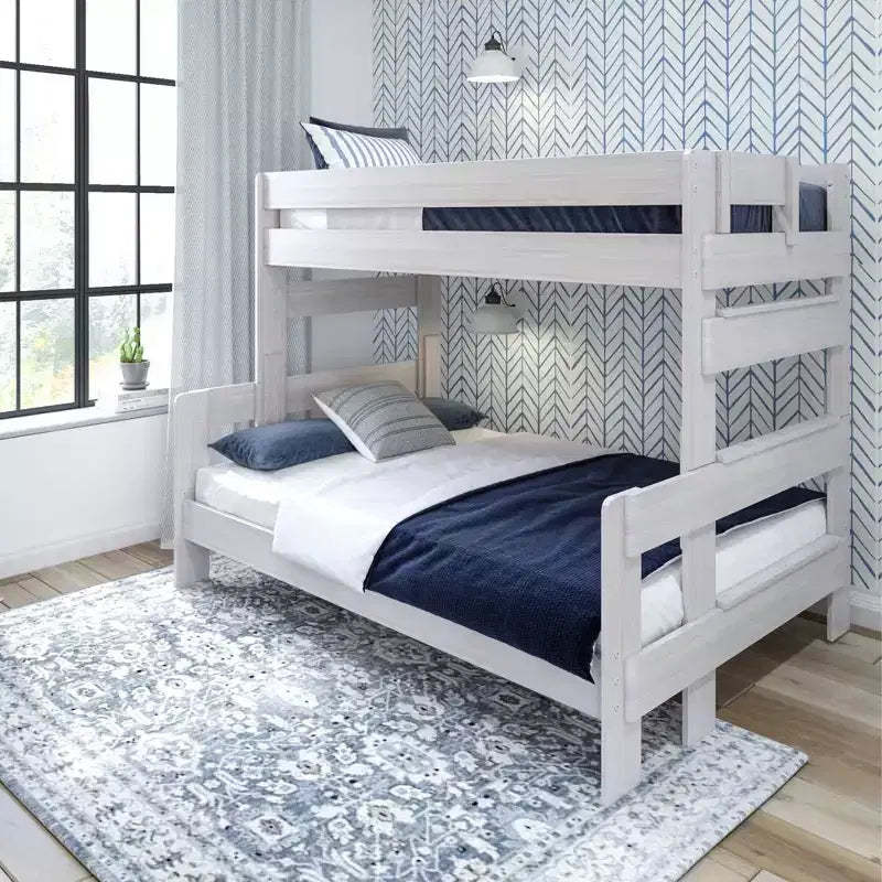 Plank+Beam Solid Wood Farmhouse Twin over Full Bunk Bed