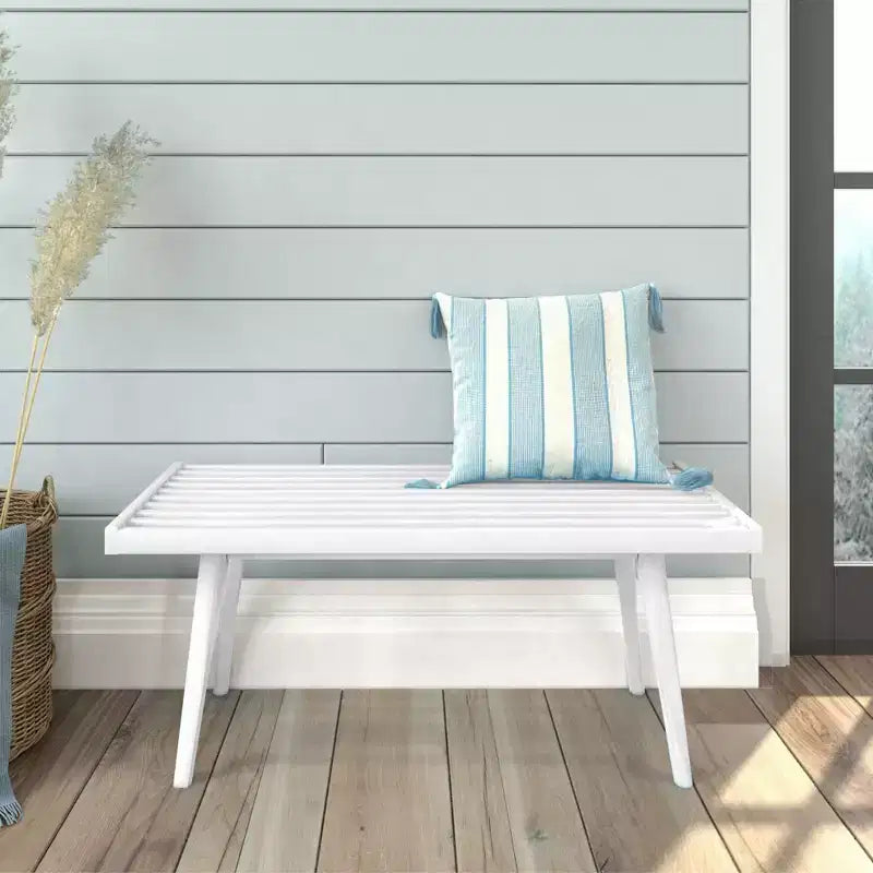 Plank+Beam Entryway Bench, Solid Wood End of Bed Bench for Bedroom, Hallway, Porch, 41.25