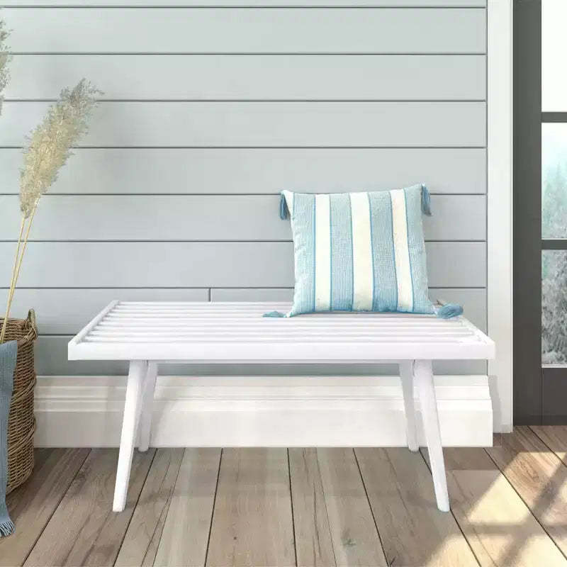 Plank+Beam Entryway Bench, Solid Wood End of Bed Bench for Bedroom, Hallway, Porch, 41.25