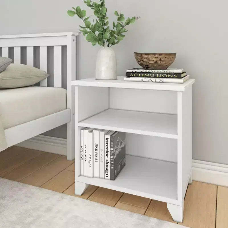 Plank+Beam Solid Wood Nightstand with Shelves