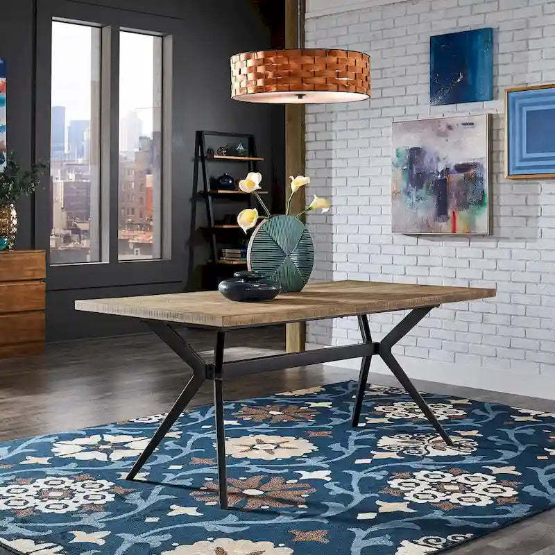Vaduz 70 Iron Grey Metal Base 4-6 Person Dining Table